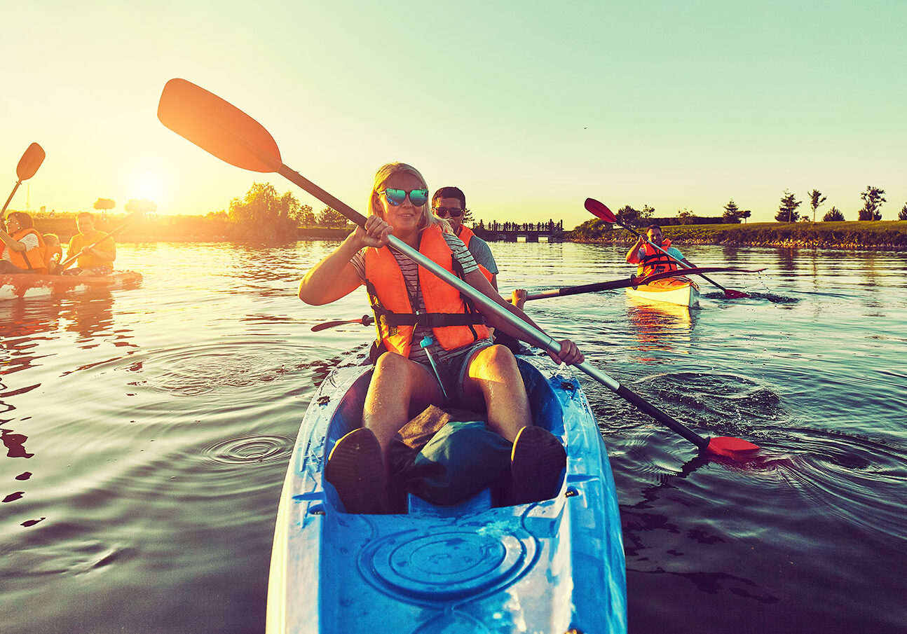 kayaking-family